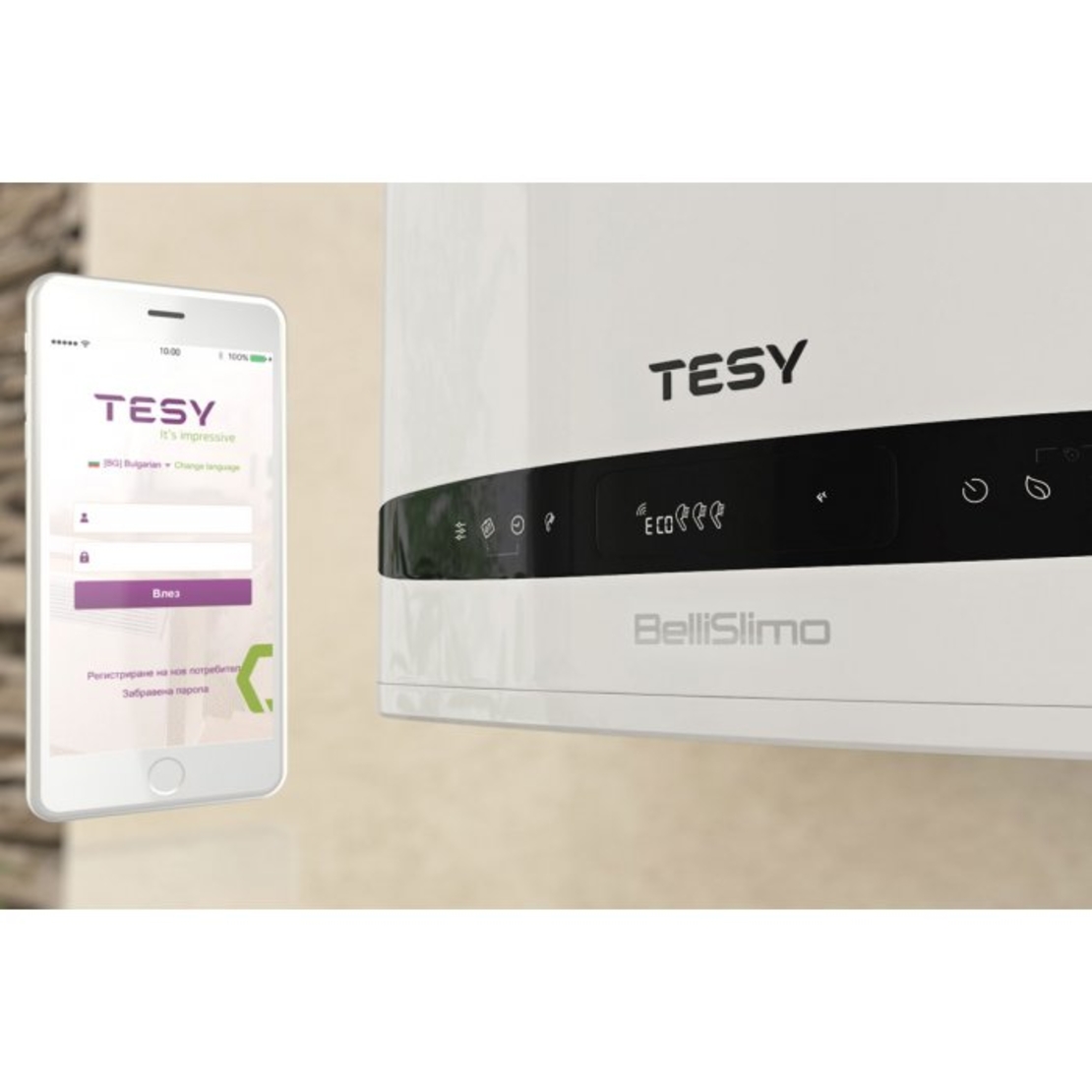 Мултипозиционен бойлер TESY BelliSlimo Cloud GCR 10027 22 E31 ECW