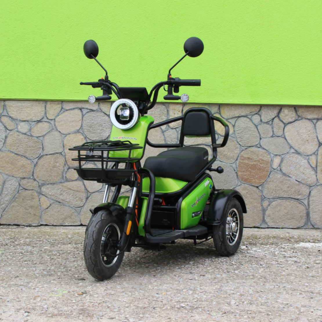 Двуместна електрическа триколка MaxMotors Pudding 1800W-48V-20Ah GREEN