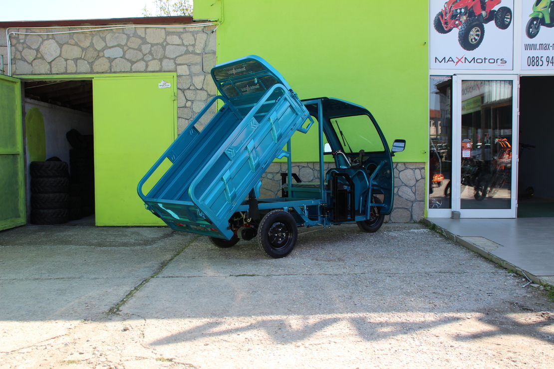 Електрическа Селскостопанска Триколка с Покрив 2000W Maxmotors