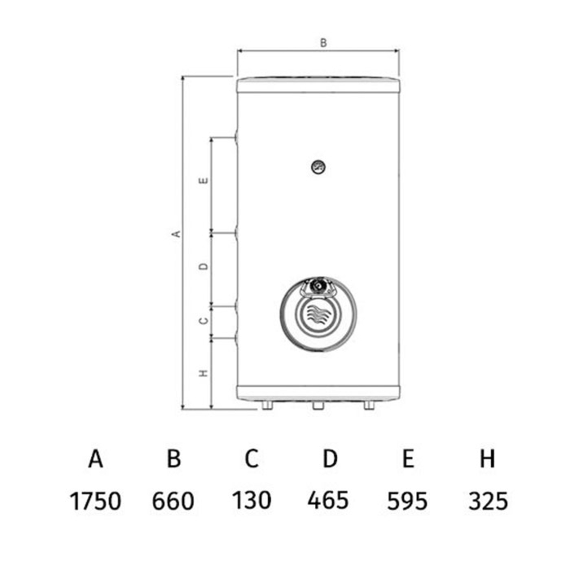 Стоящ бойлер Tedan Praktik inox 280л, 6kW - неръждаем