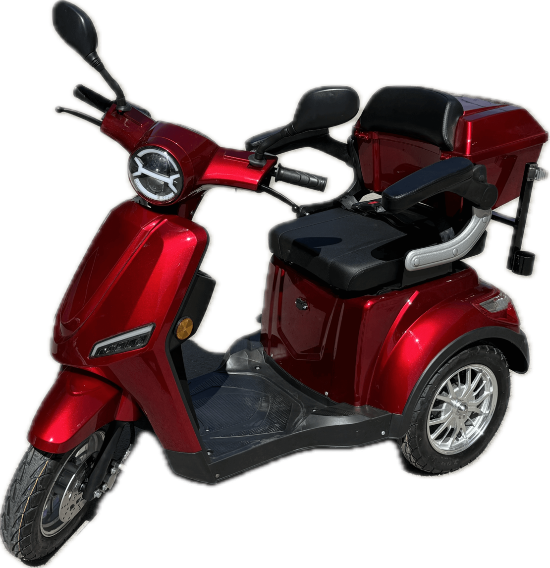 Електрическа триколка В1 | Червена, 1500W, 5 батерии, 2024