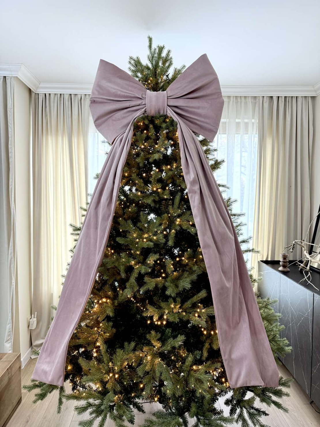 Коледна панделка (кадифе)