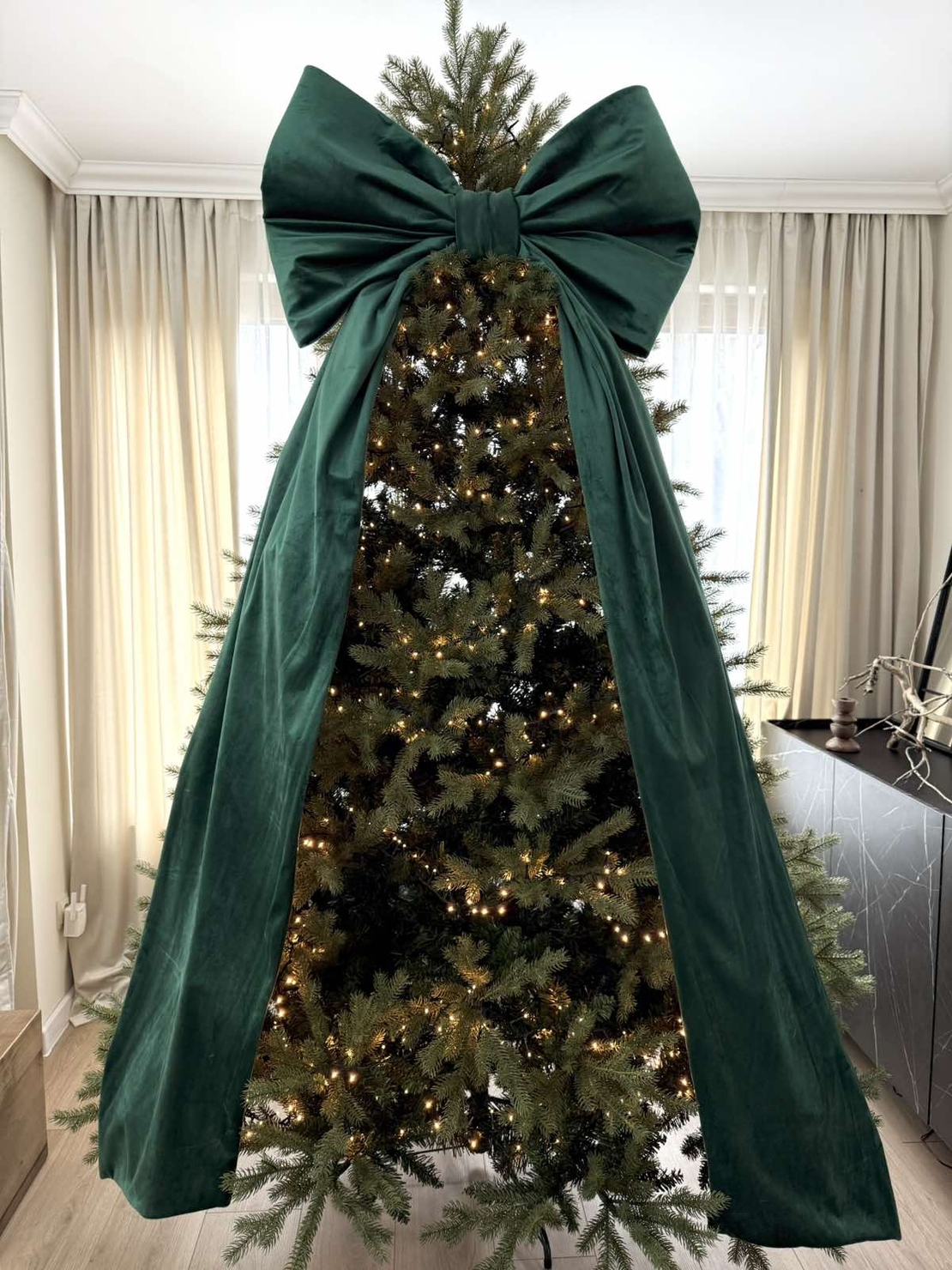 Коледна панделка (кадифе)