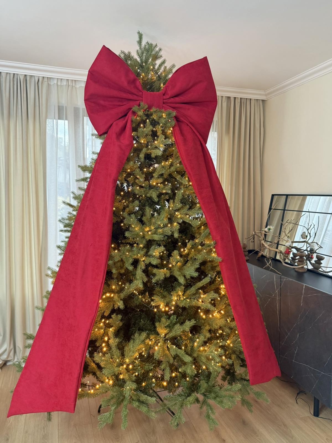 Коледна панделка (кадифе)