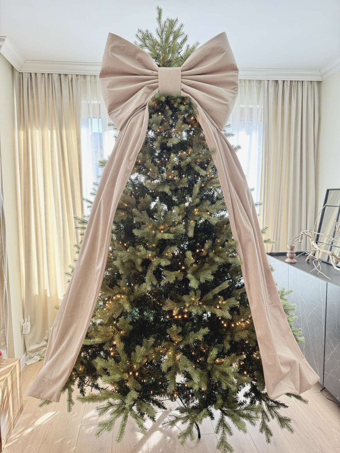 Коледна панделка (кадифе)