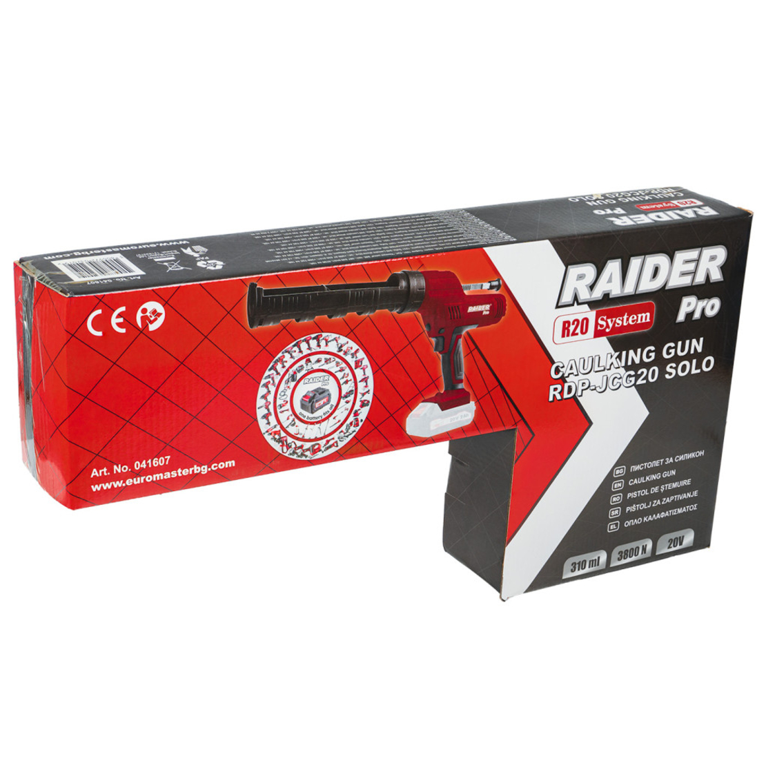 R20 Пистолет за силикон 310ml 3800N рег.обор. Solo RDP-JCG20