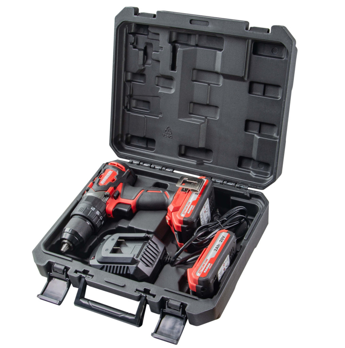 Бормашина ударна безч. 20V 2-ск. 2x2Ah 62Nm куфар RDI-CDB02