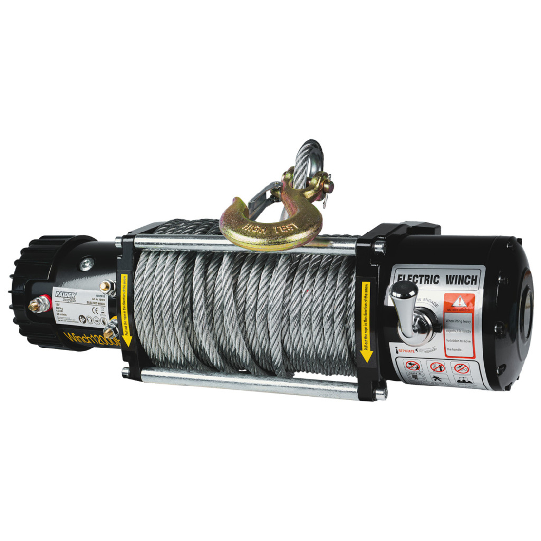 Автолебедка 12V 5443kg 12000lbs 4.5 kW Ø9.5mm 29m RD-EW12