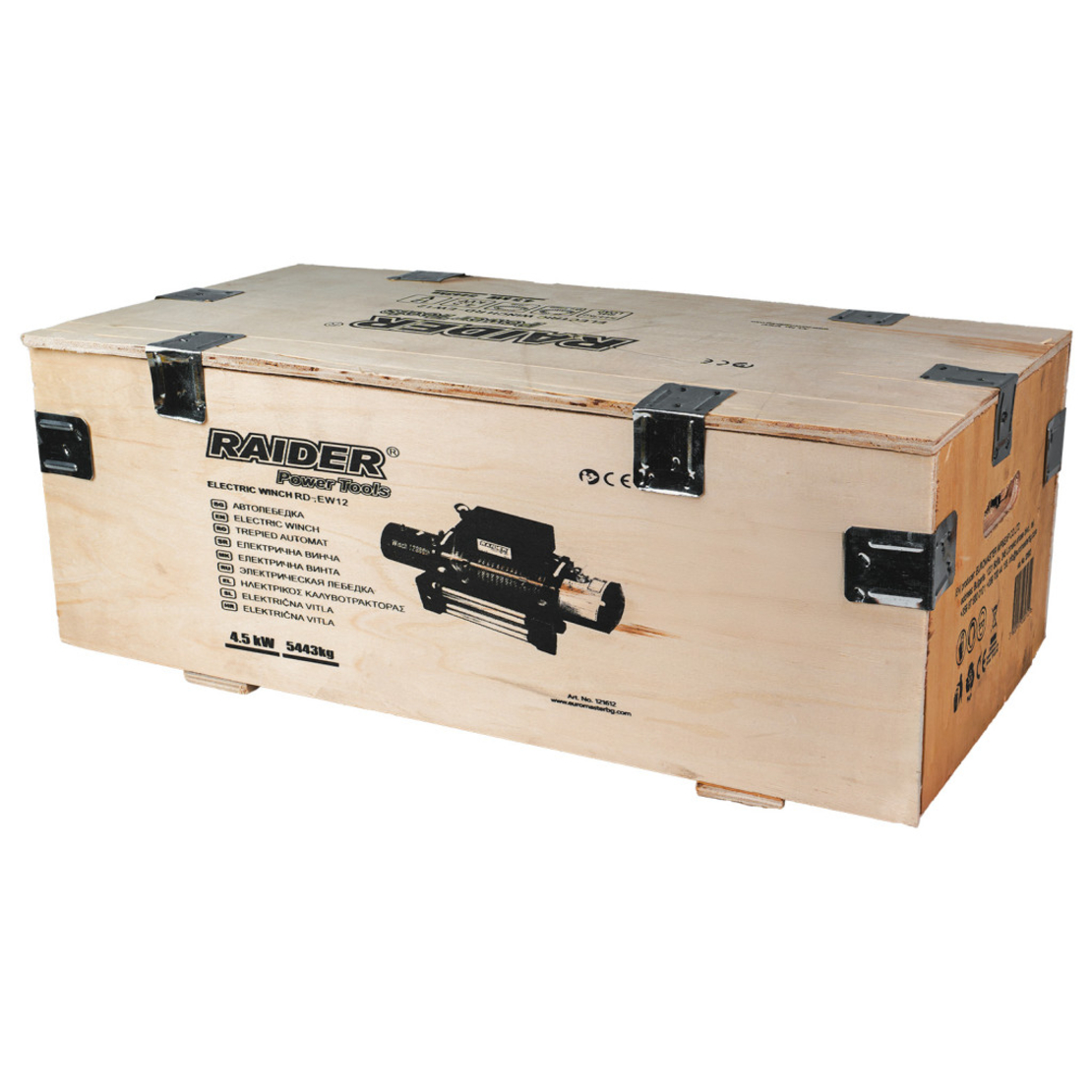 Автолебедка 12V 5443kg 12000lbs 4.5 kW Ø9.5mm 29m RD-EW12