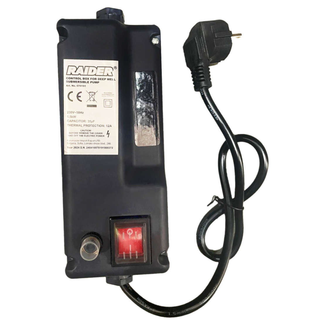 Пусково табло за сондажни помпи до 1,5 kW RD