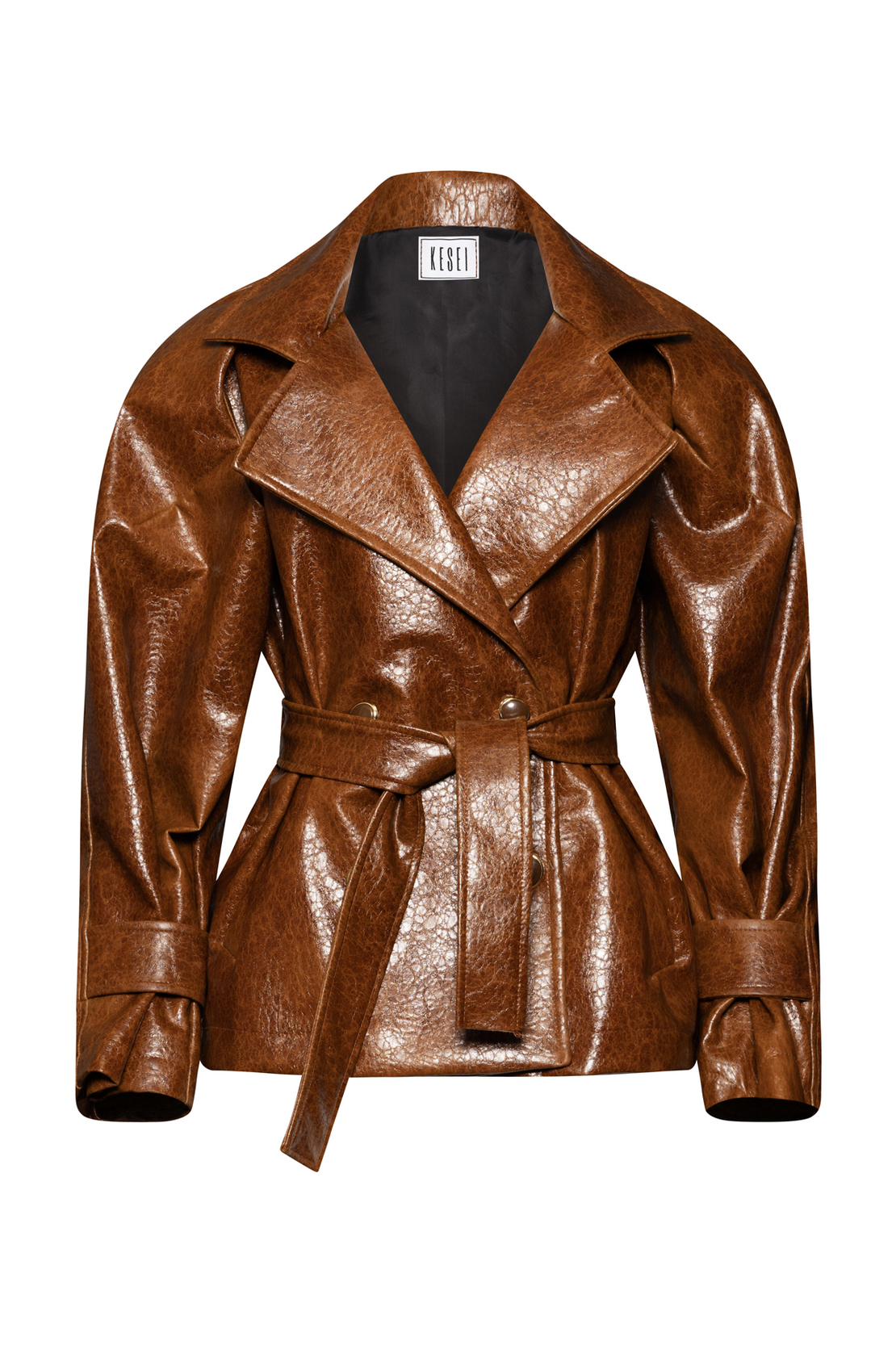 Кожен къс шлифер OCHRA