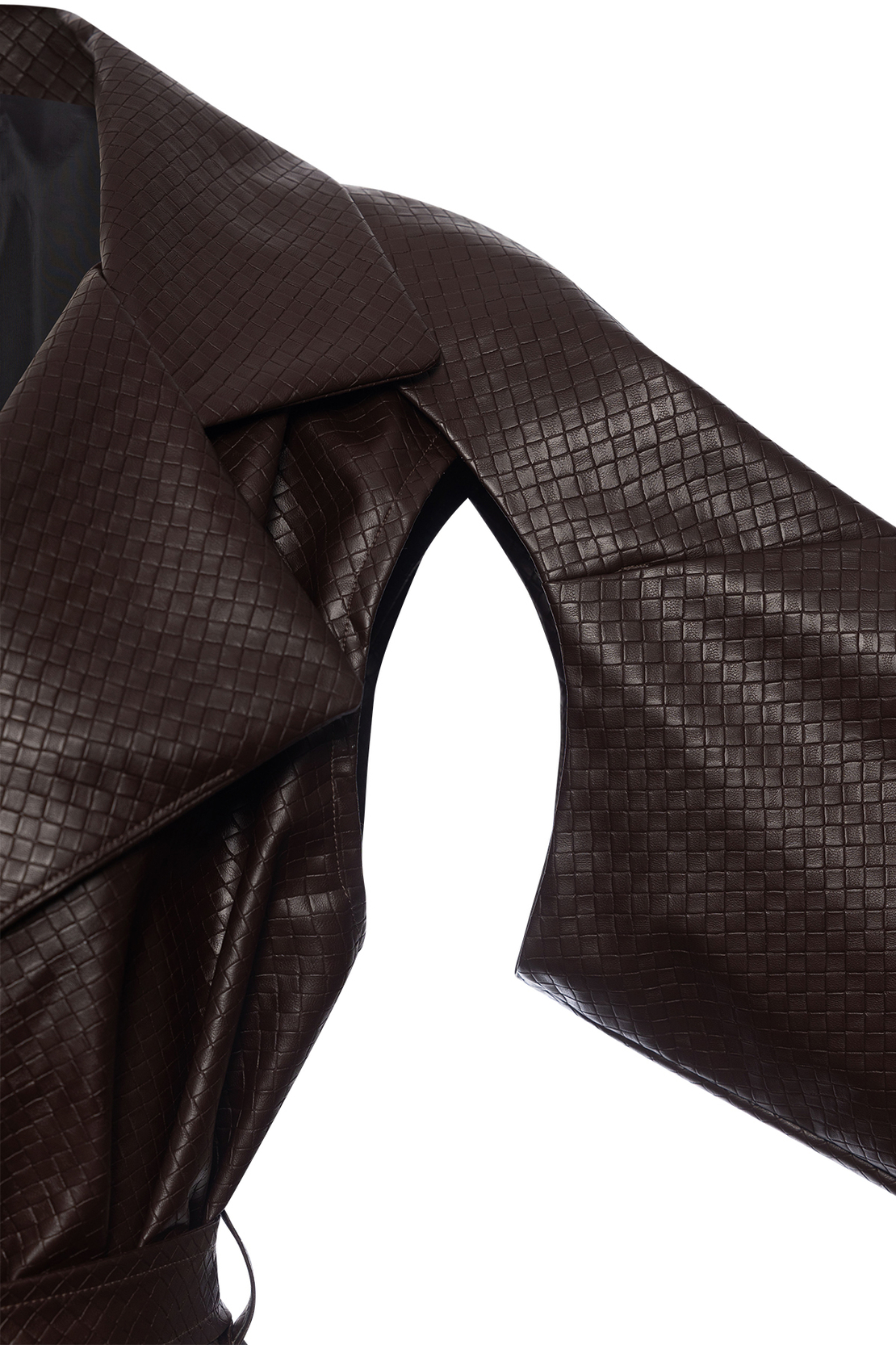 NAMELESS Leather short Trench coat