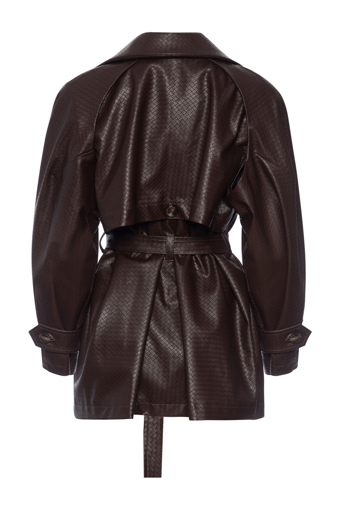 NAMELESS Leather short Trench coat