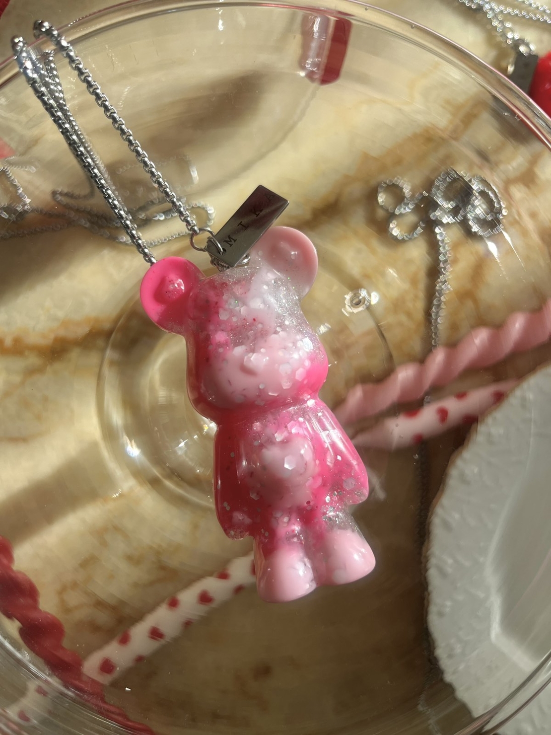 Колие-''Glliter LOVE bear