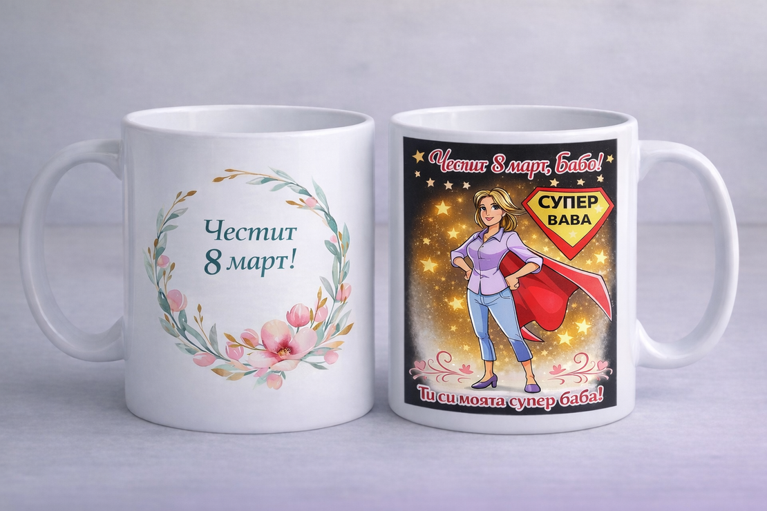Чаша „Супер Баба“ – Честит 8 март