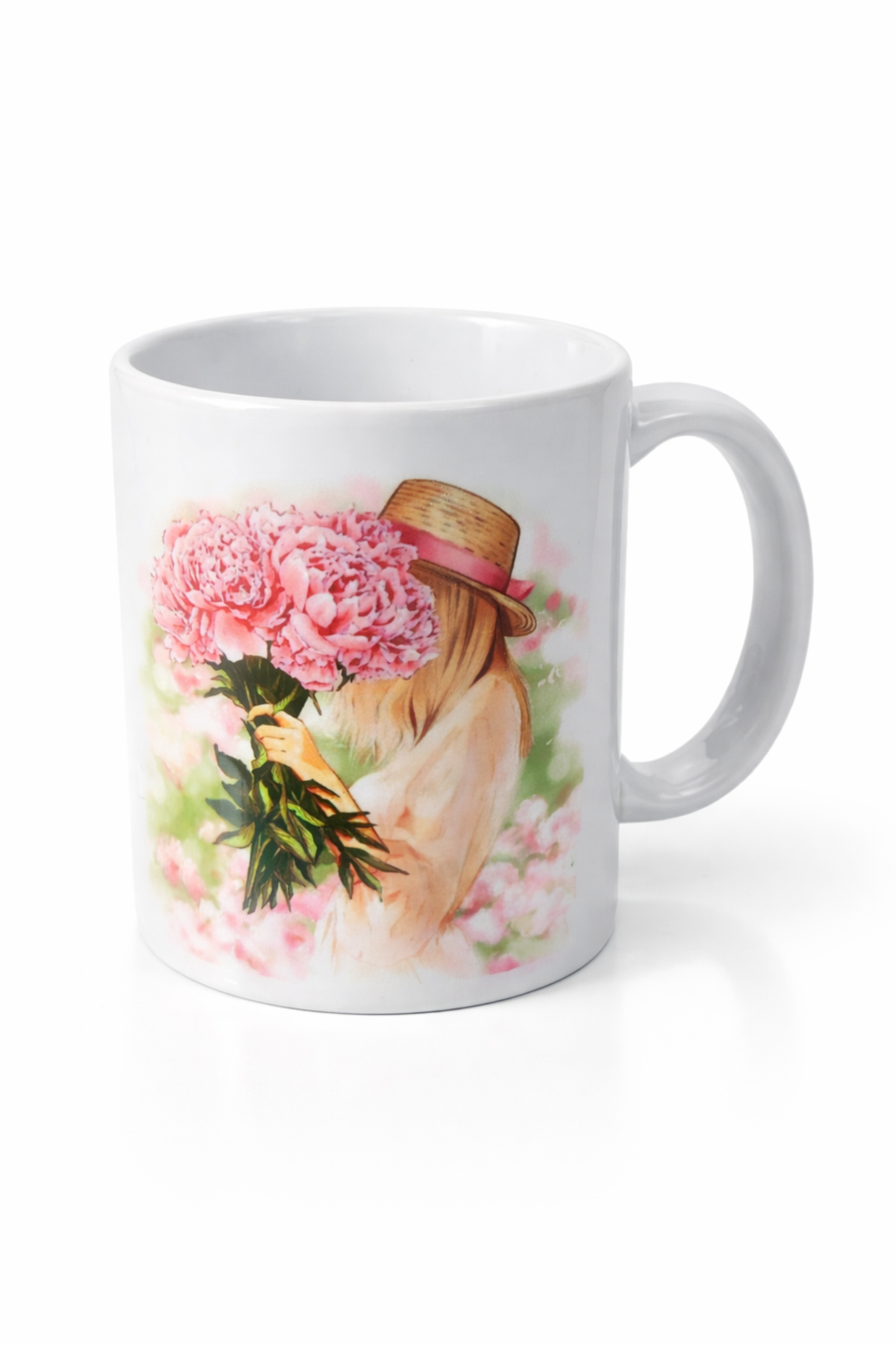 Чаша за 8 март – керамична чаша с нежен флорален дизайн