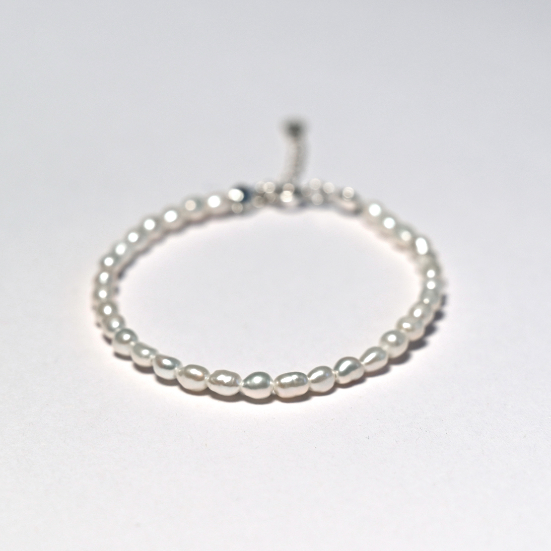 Sterling Silver 925 Bracelet with Mini White Freshwater Pearls