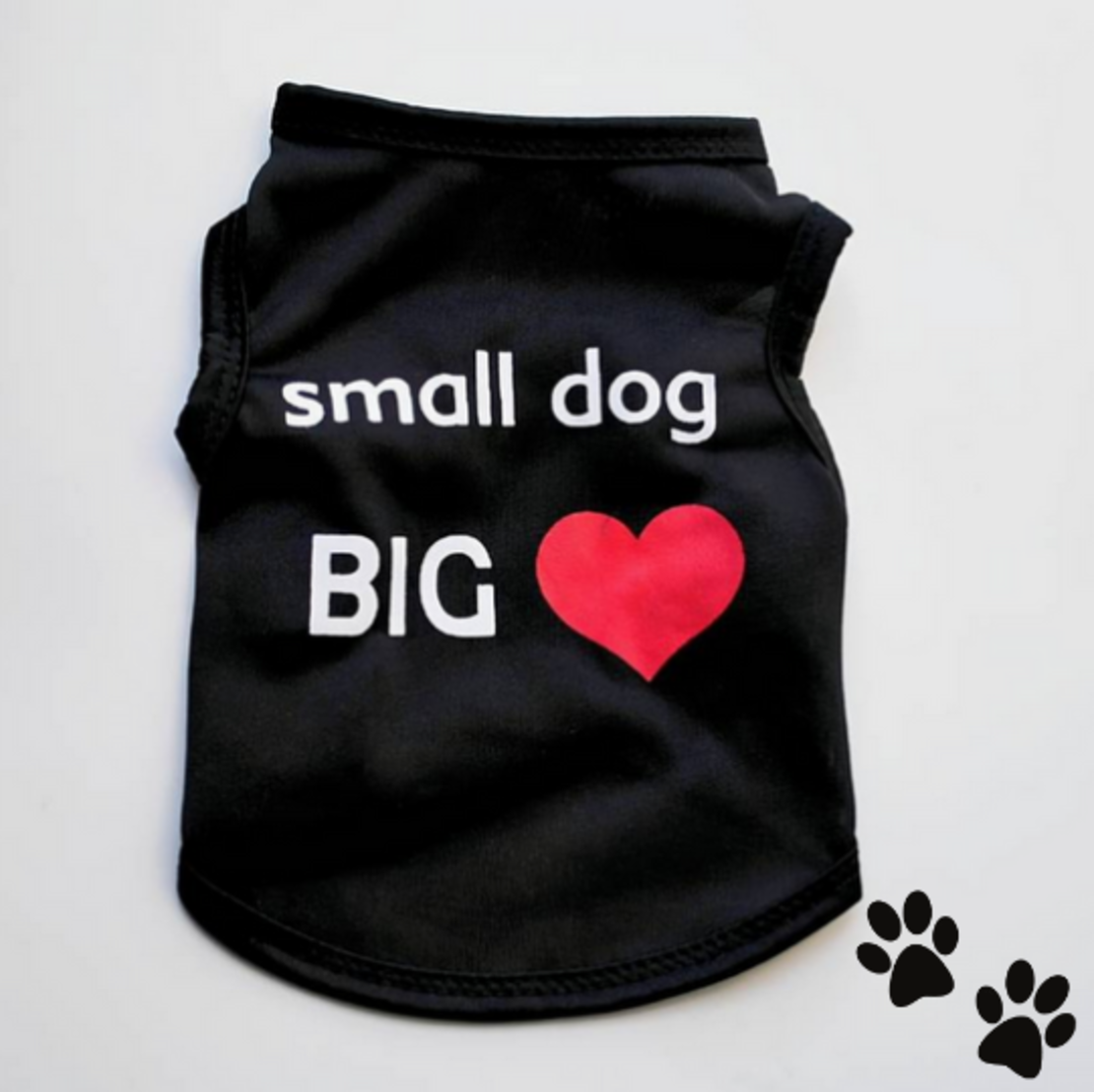 Дрешка Small dog big heart - черна