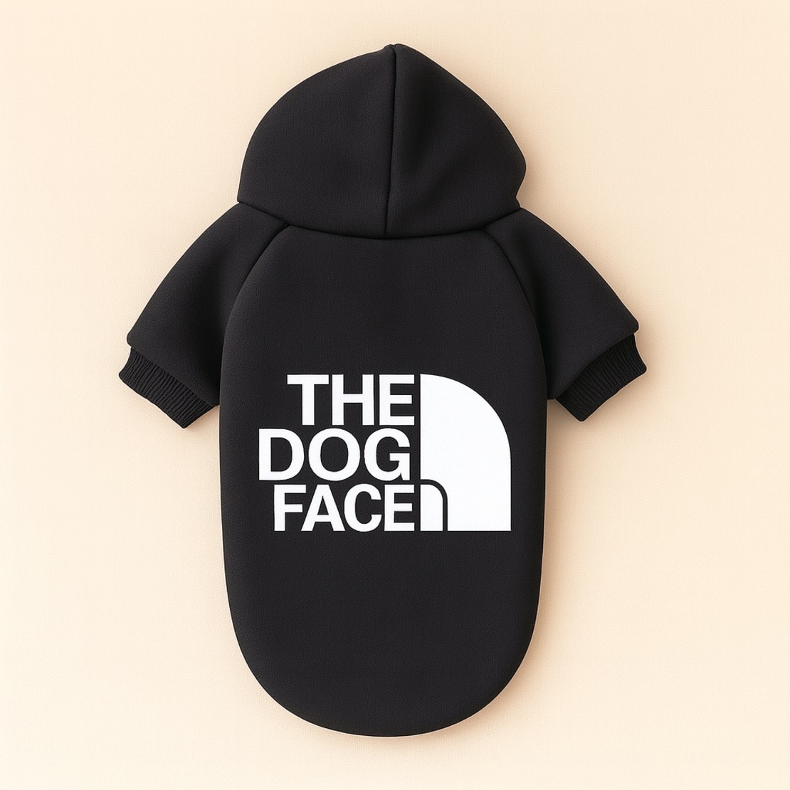 Стилна дрешка The dog face за кучета - черна