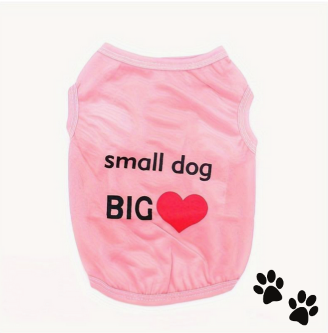 Дрешка Small dog big heart - розова