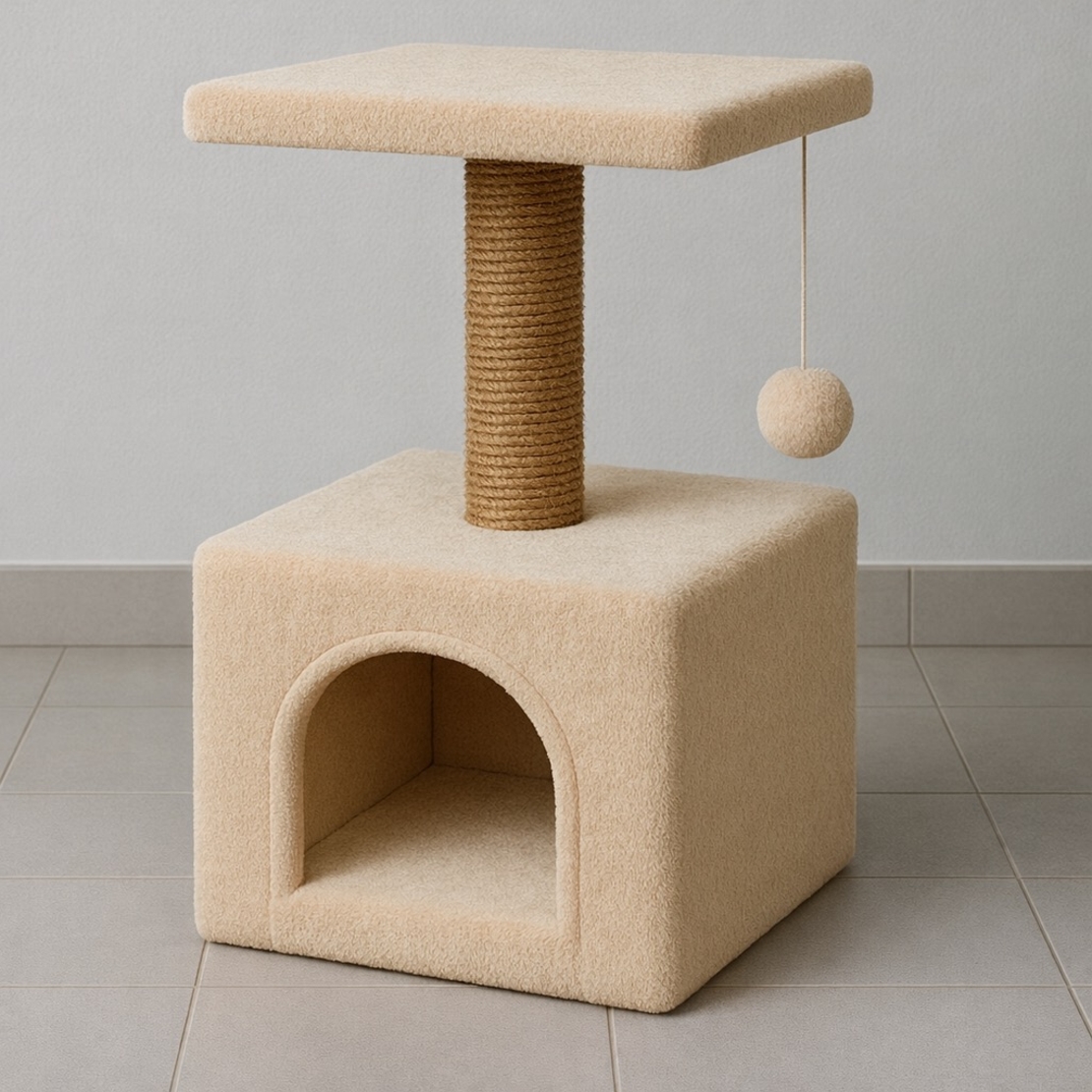 Компактна мини катерушка и драскалка за котки KittyBoom