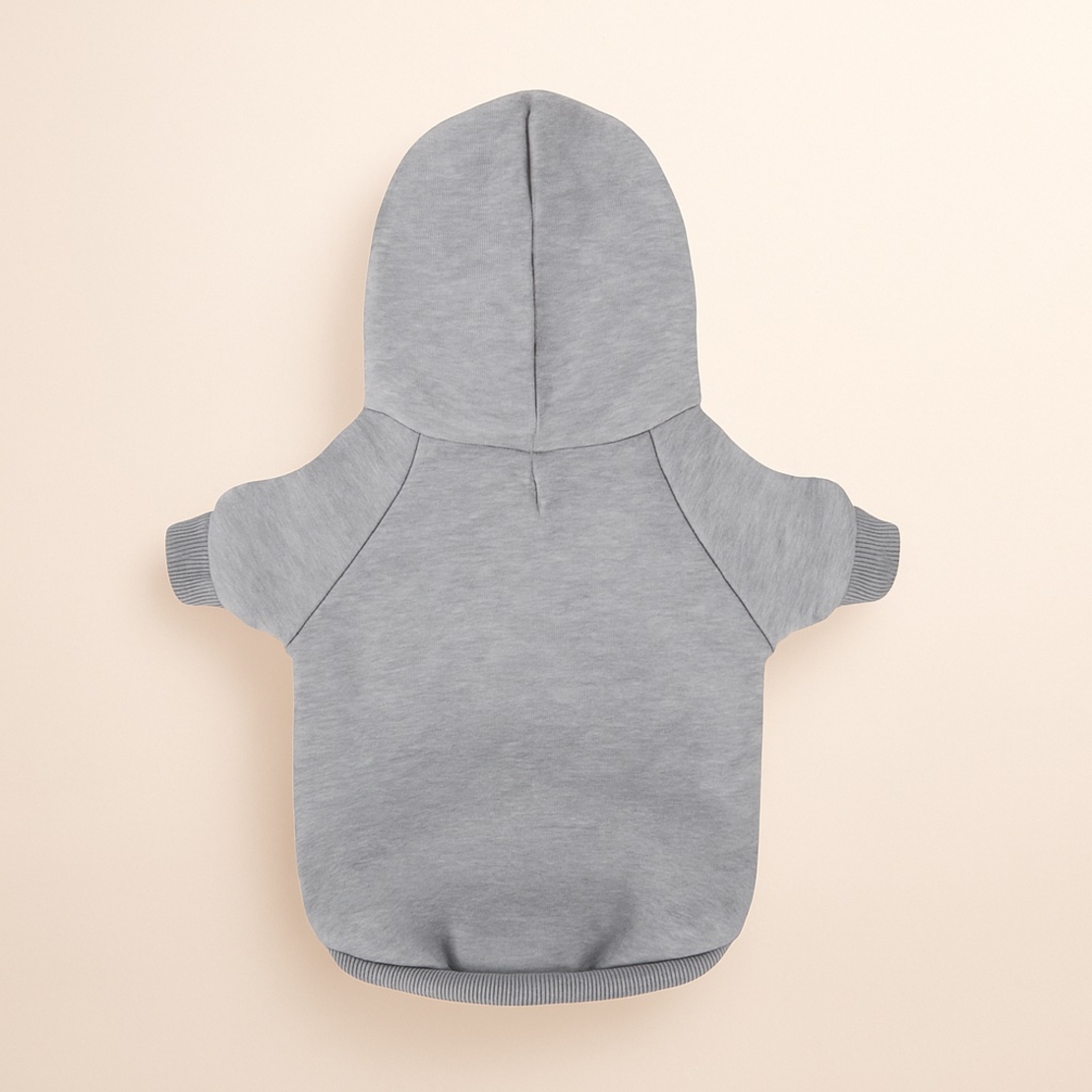 Спортно-елегантна дрешка с качулка за кучета - сива