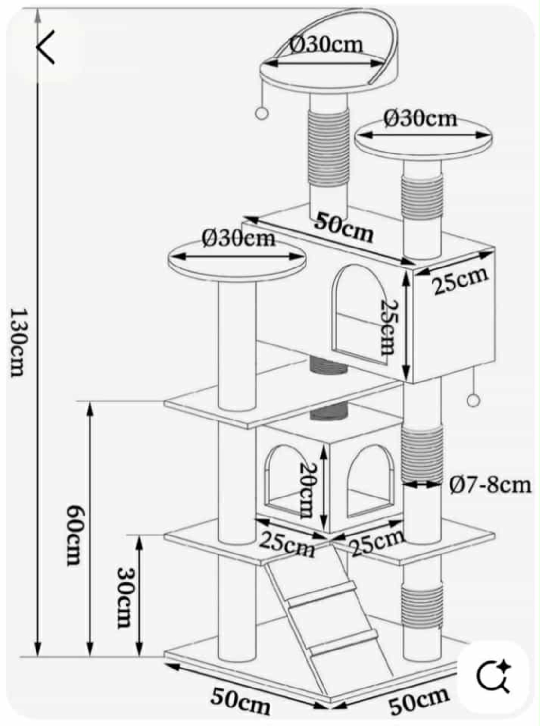 Многоетажна катерушка за котки RoyalPaw