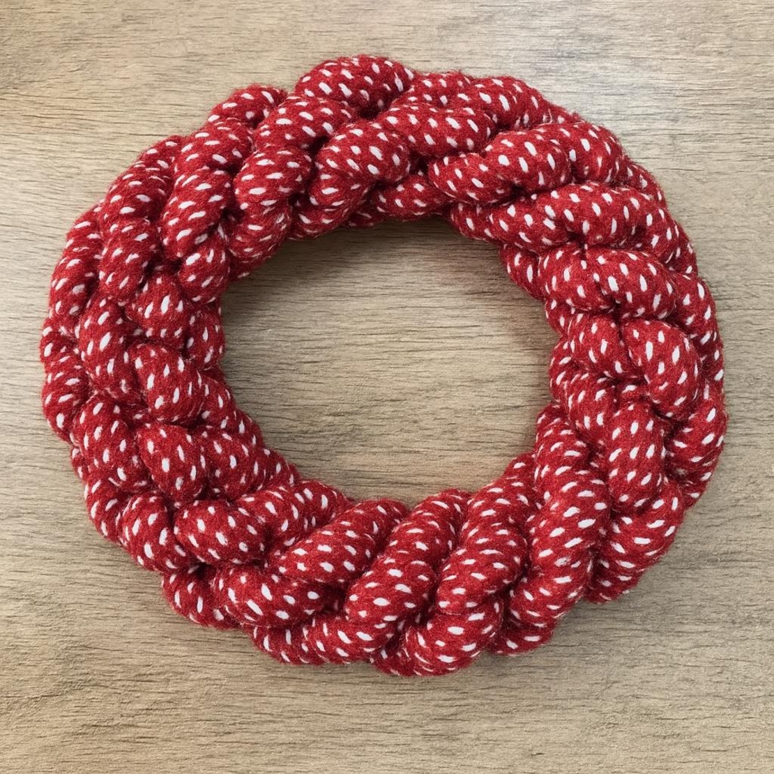 Плетена кръгла играчка за дъвчене за кучета