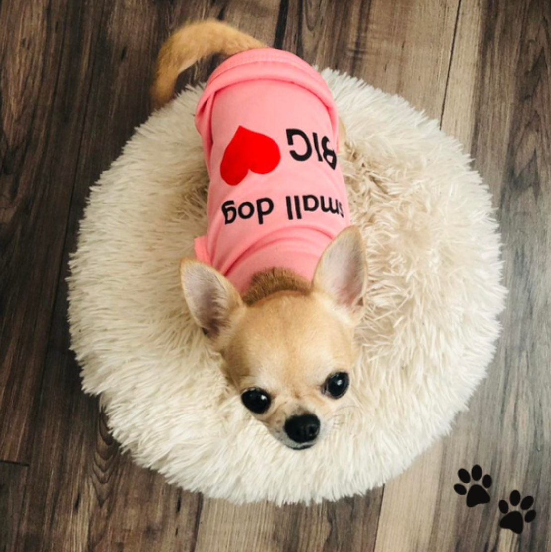 Дрешка Small dog big heart - розова