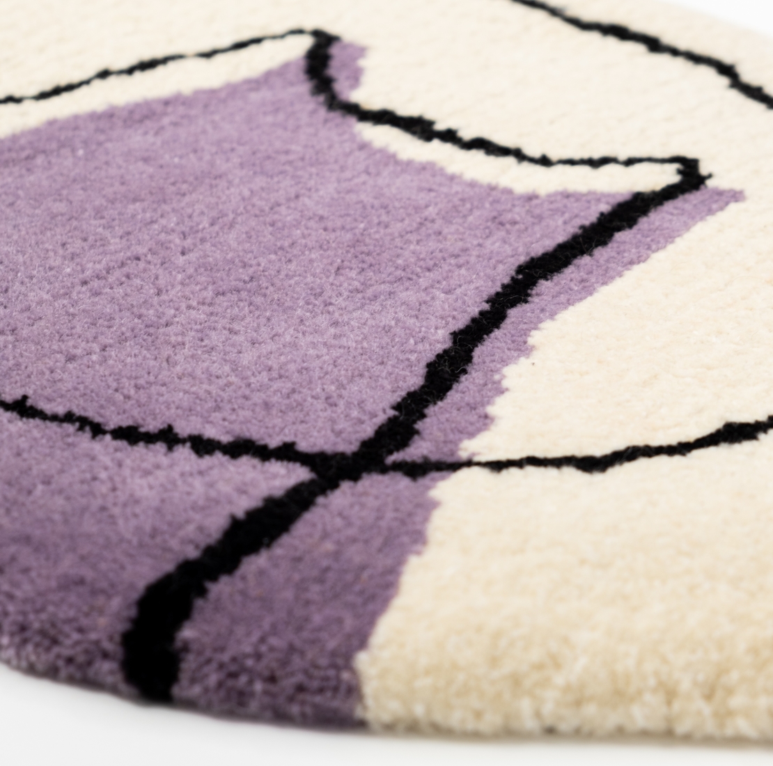 Ръчно изработено килимче за котки MODERN CAT-LILAC от новозеландска вълна