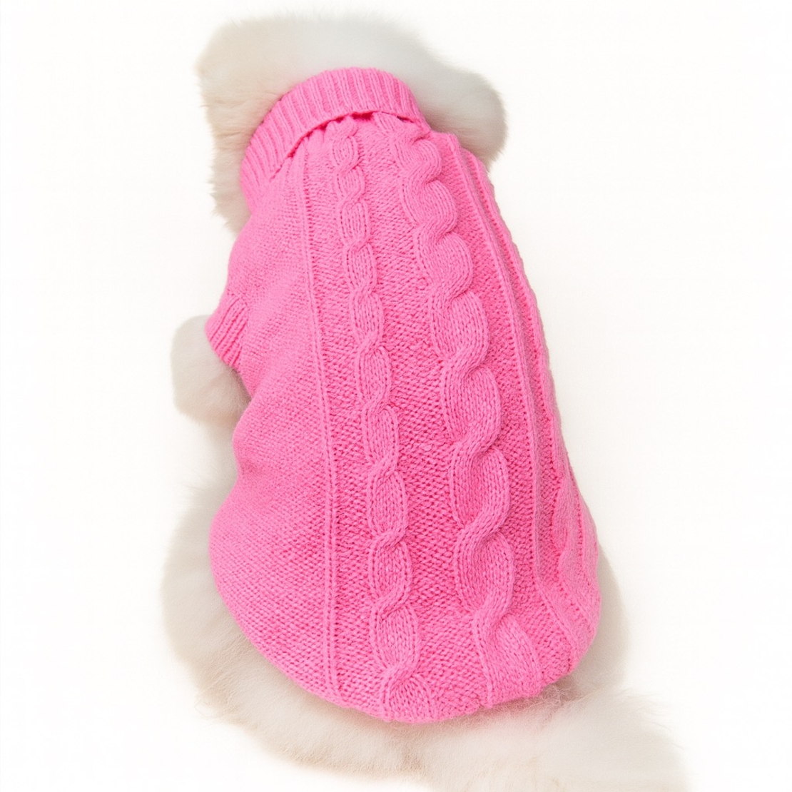 Фин пуловер за кучета - розов