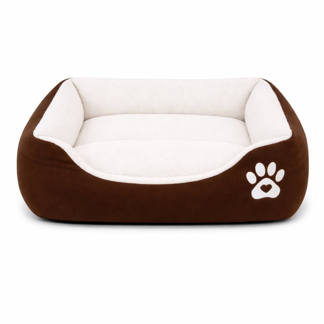 Дишащо легло за кучета и котки с лапичка - кафяво