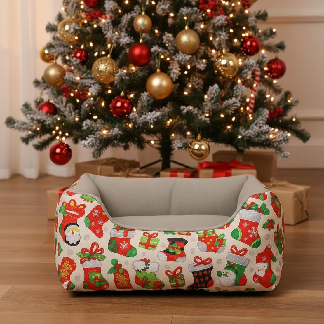 Коледно легло за кучета и котки