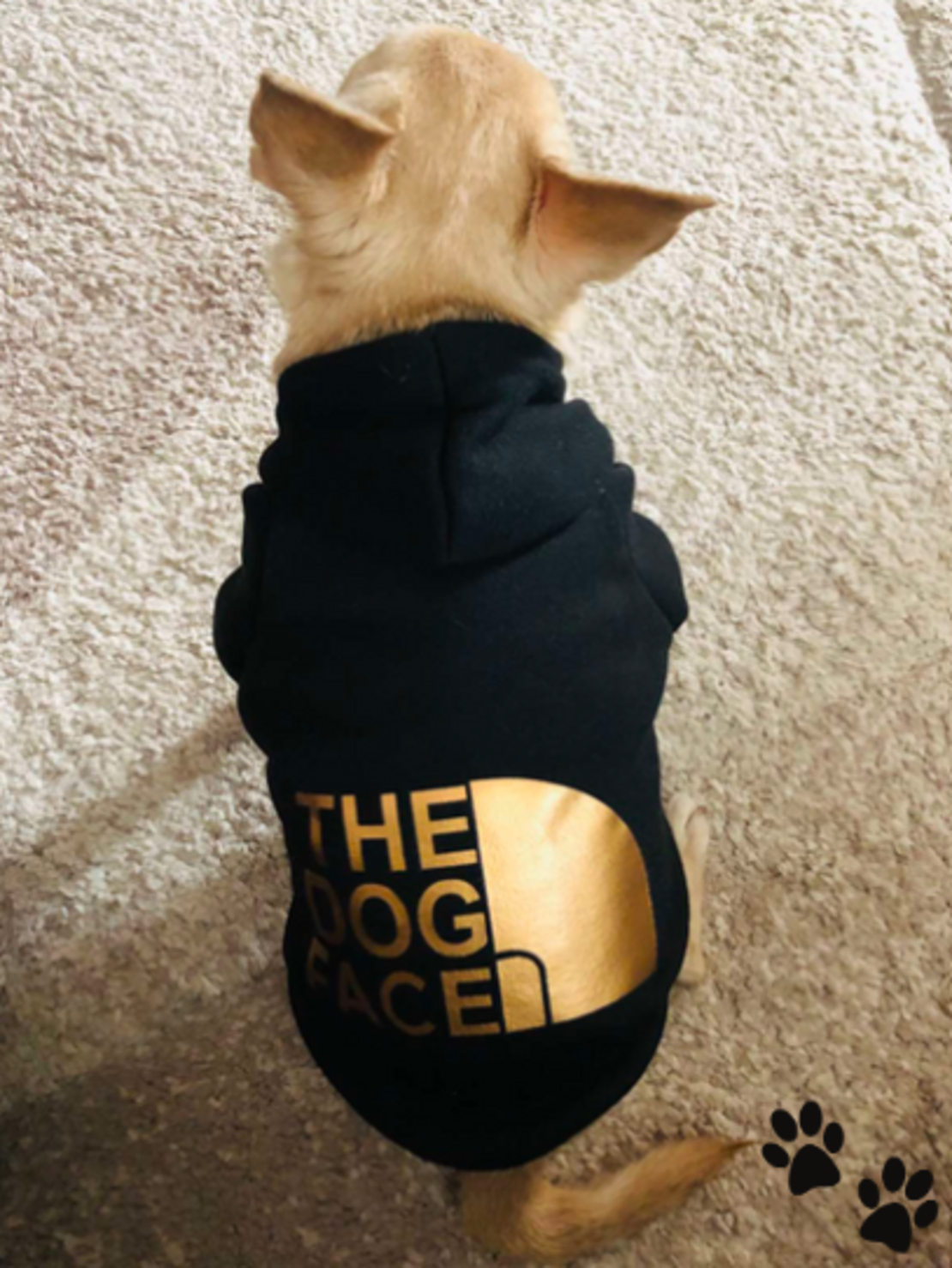 Дрешка The dog face - черна/златна