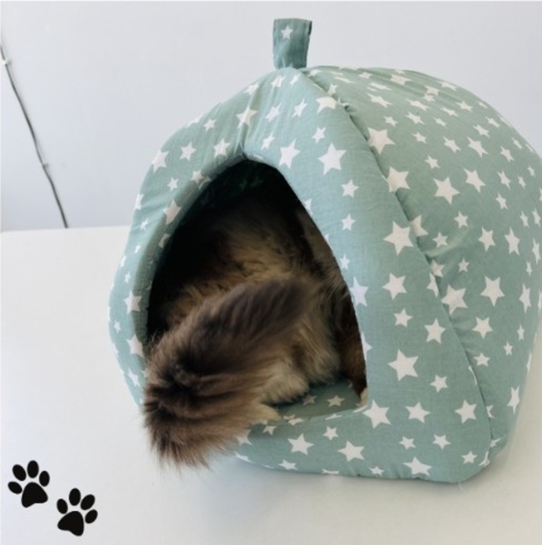 Къща за котки със звезди