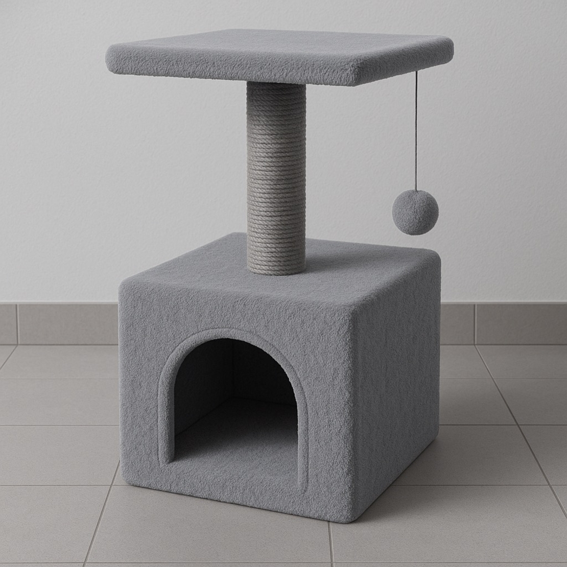Компактна мини катерушка и драскалка за котки KittyBoom