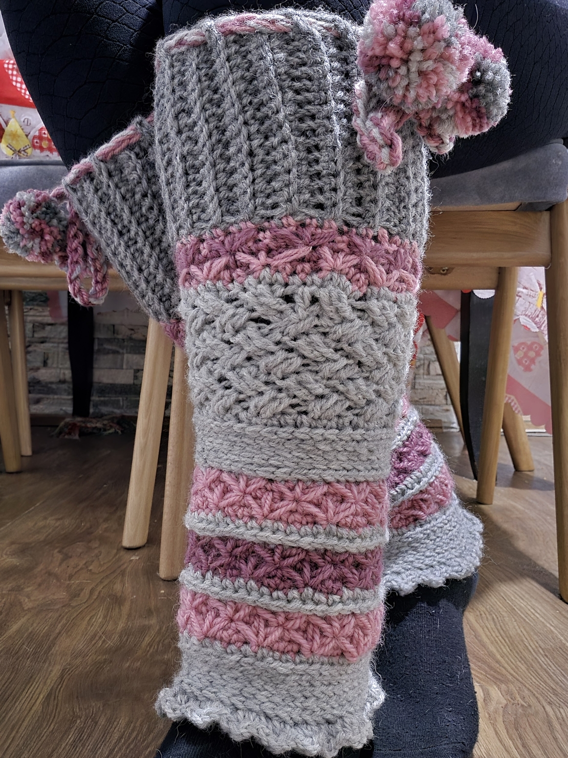 Hand Knitted Gaiters/Warm Winter Accessories