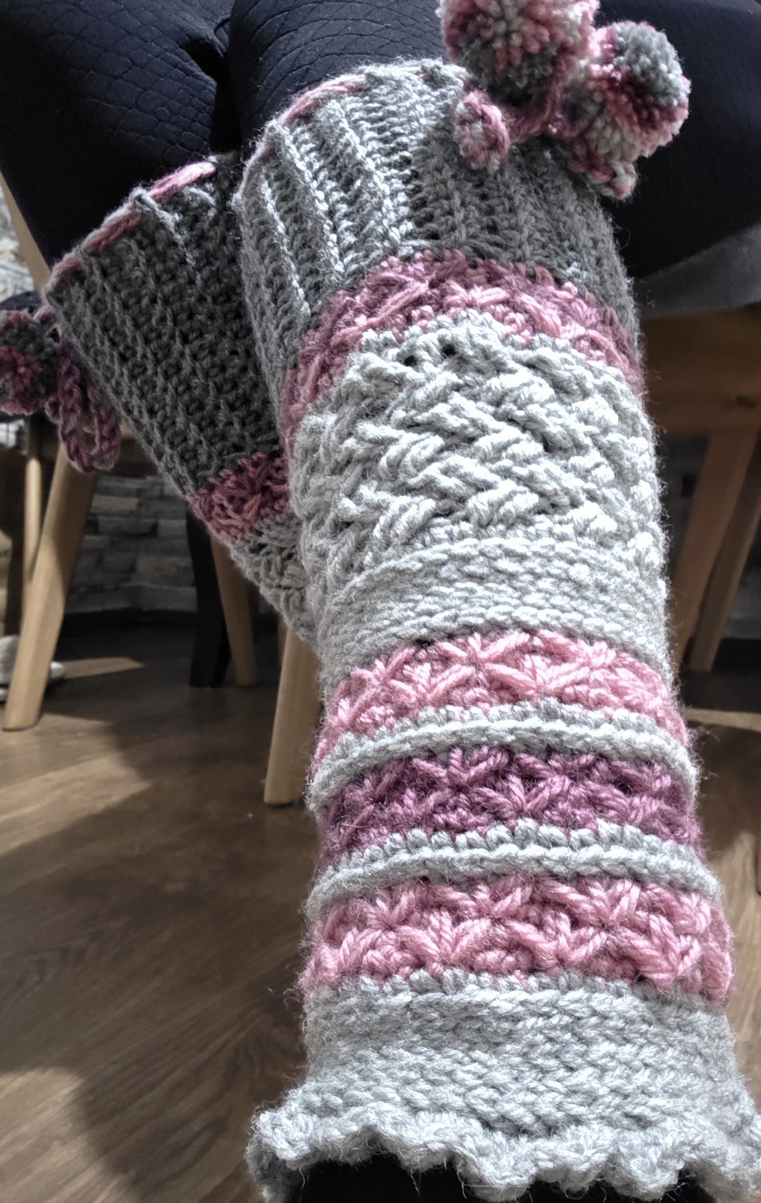 Hand Knitted Gaiters/Warm Winter Accessories