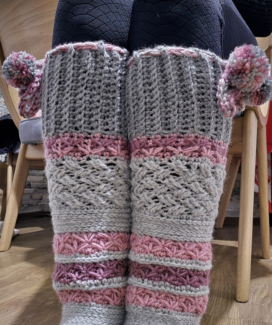 Hand Knitted Gaiters/Warm Winter Accessories