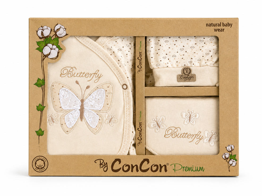 Бебешки комплект ConCon Premium Butterfly 5 части