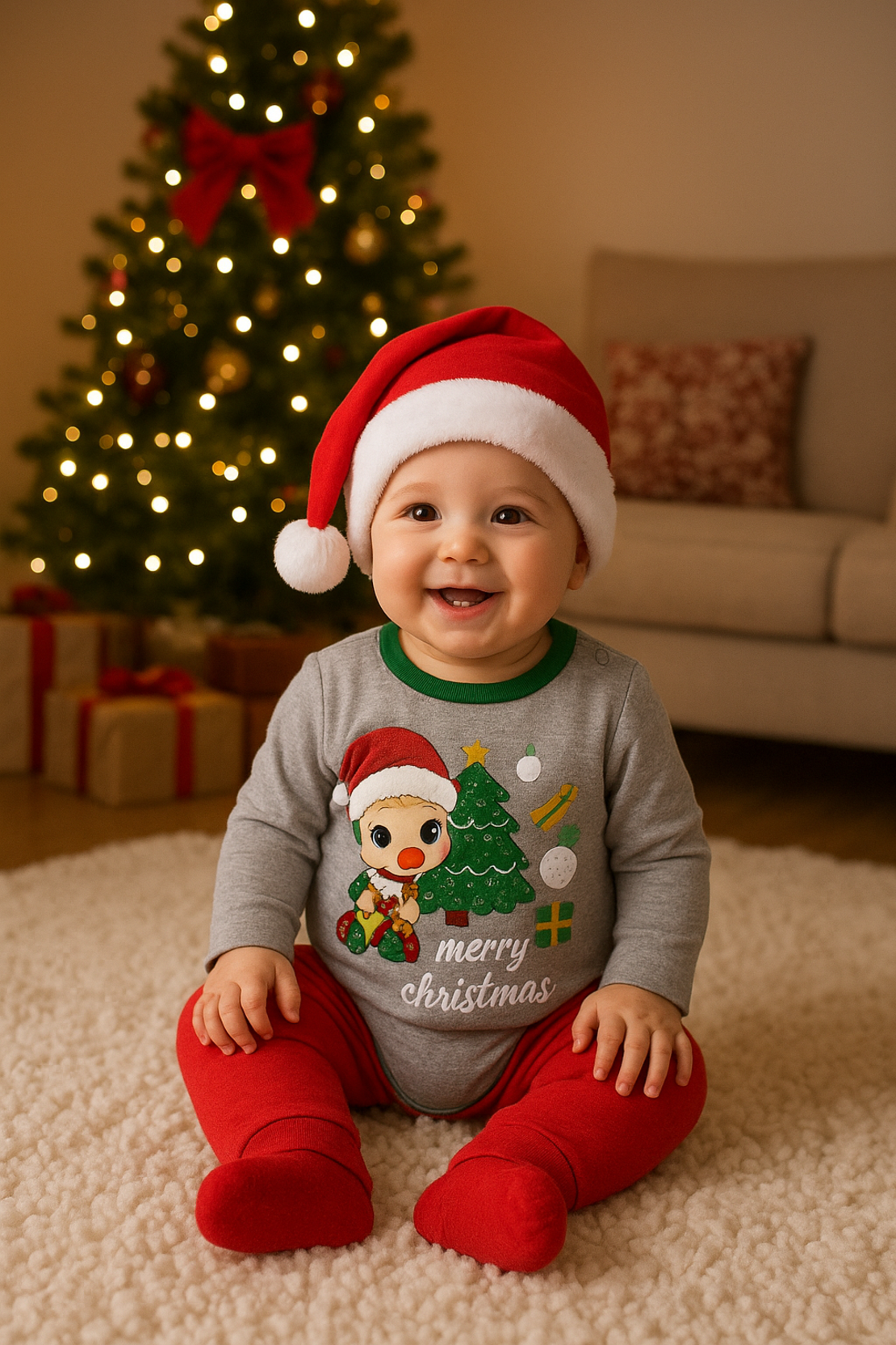 Коледен комплект с шапка