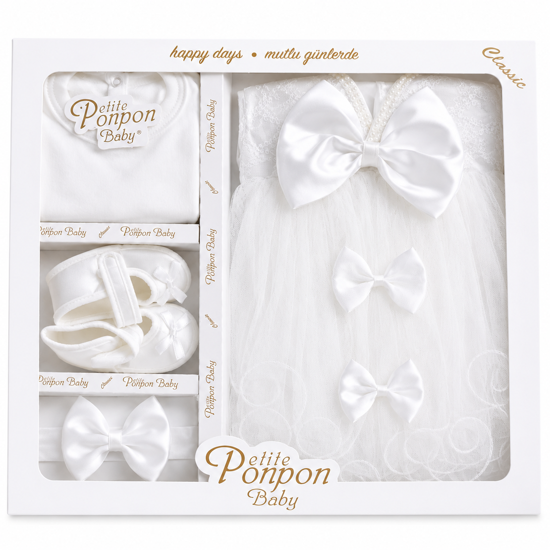 Луксозен комплект за изписване на момиче Petite Ponpon Baby