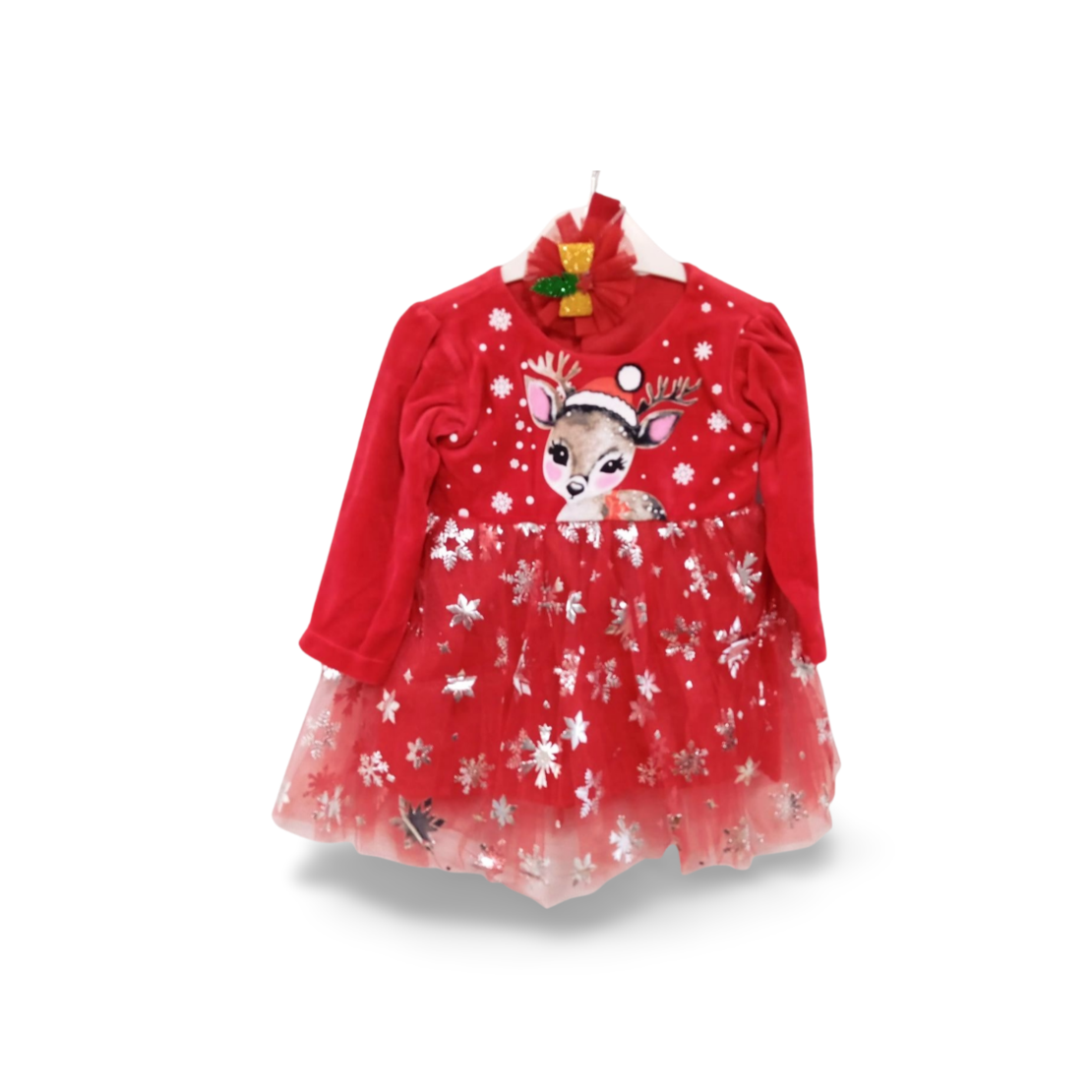 Коледна рокля с лента за глава