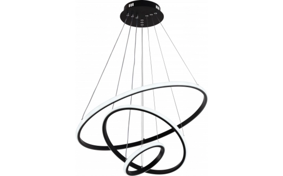 LED Пендел 78W, CCT 3000K–6000K, Черен – Димер с дистанционно