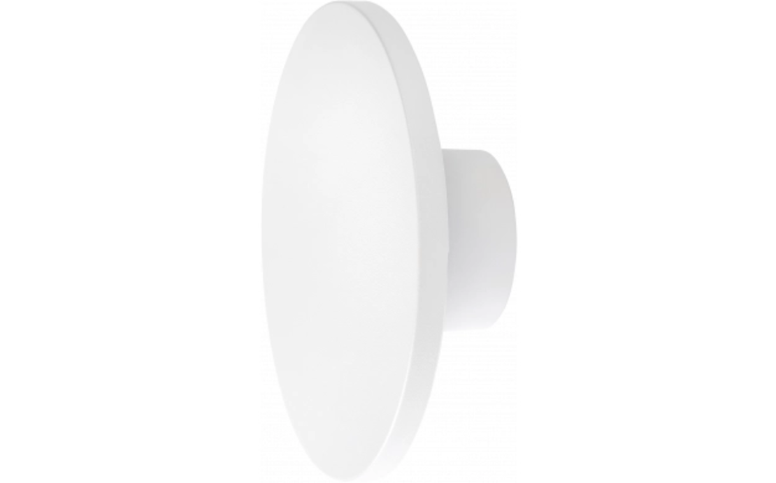 LED стенен осветител, пластмаса, бял, IP65, 12W, 3000K, Ø160x60 мм