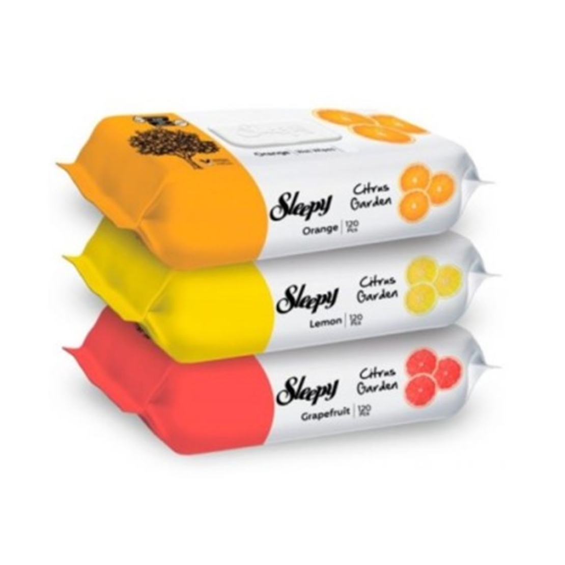 SLEEPY мокри кърпи цитрус (грейпфурт,лимон,портокал)120бр