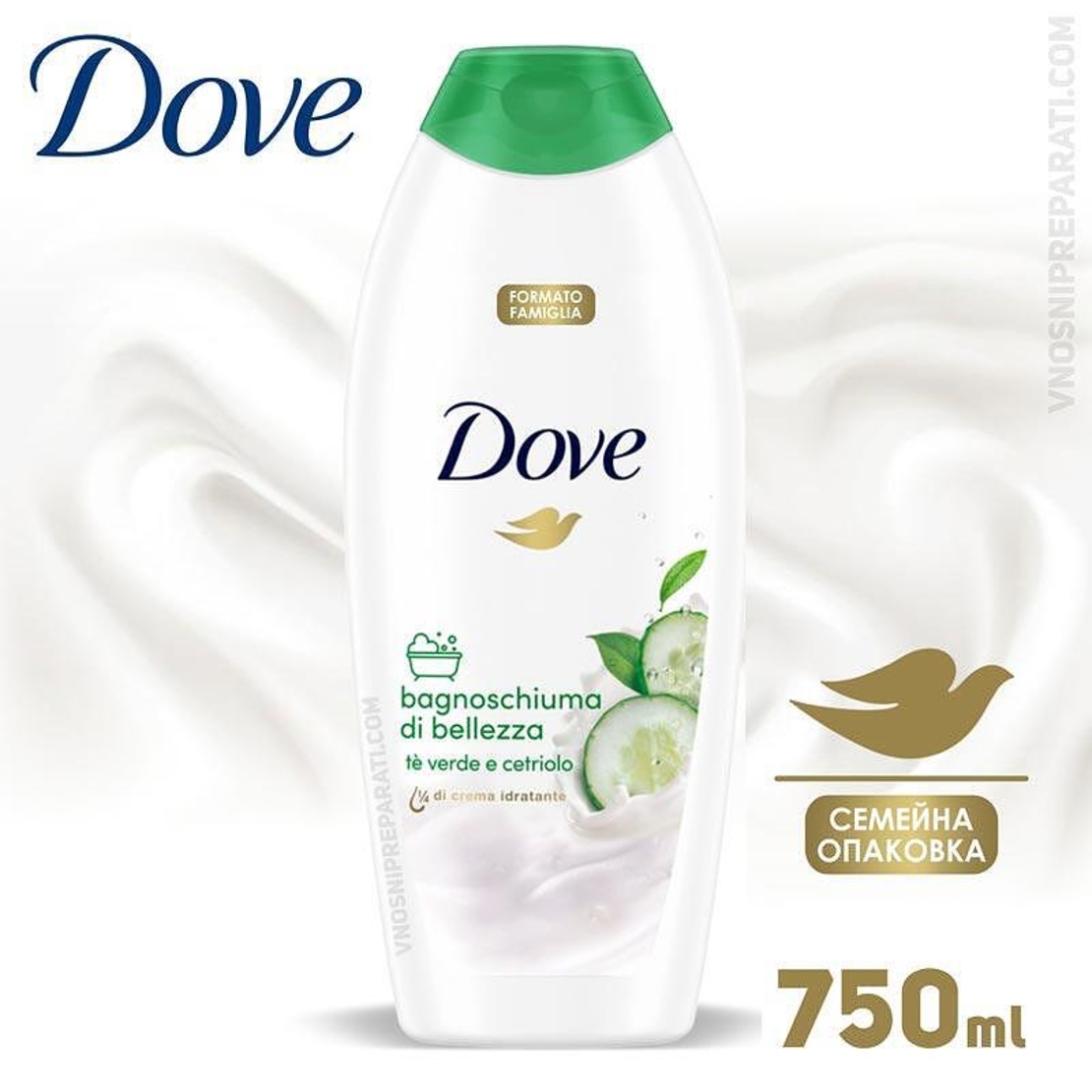 Dove Te Verde e Cetriolo душ гел 750 мл