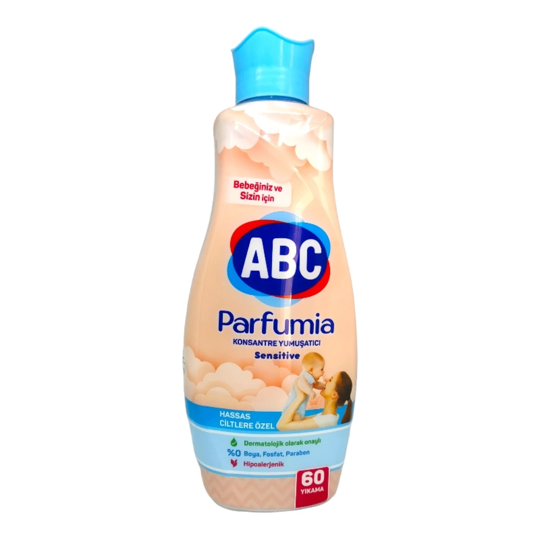 ABC парфюмен омекотител за пране, 60 пранета, 1440мл, Sensitive