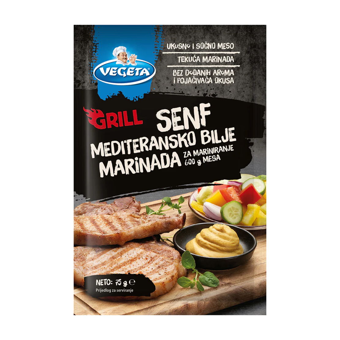 Vegeta Grill Senf Марината с горчица и средиземноморски билки, течна