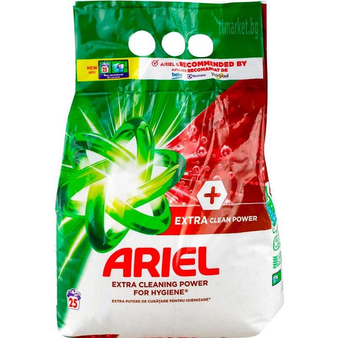 Прахообразен автоматичен перилен препарат - Ariel + Extra Clean Power-25пр.